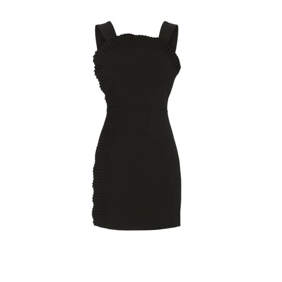 The Kooples Women's Ruffle Open Back Thick Strap Mini Dress in Black Sz 0 (US 2) - Picture 6 of 15